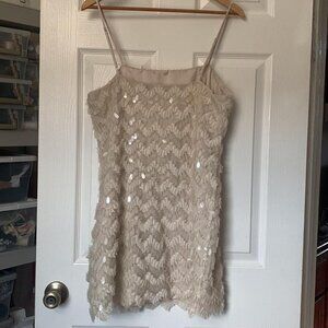 House of Harlow 1960 Women's Cream and White Dress
